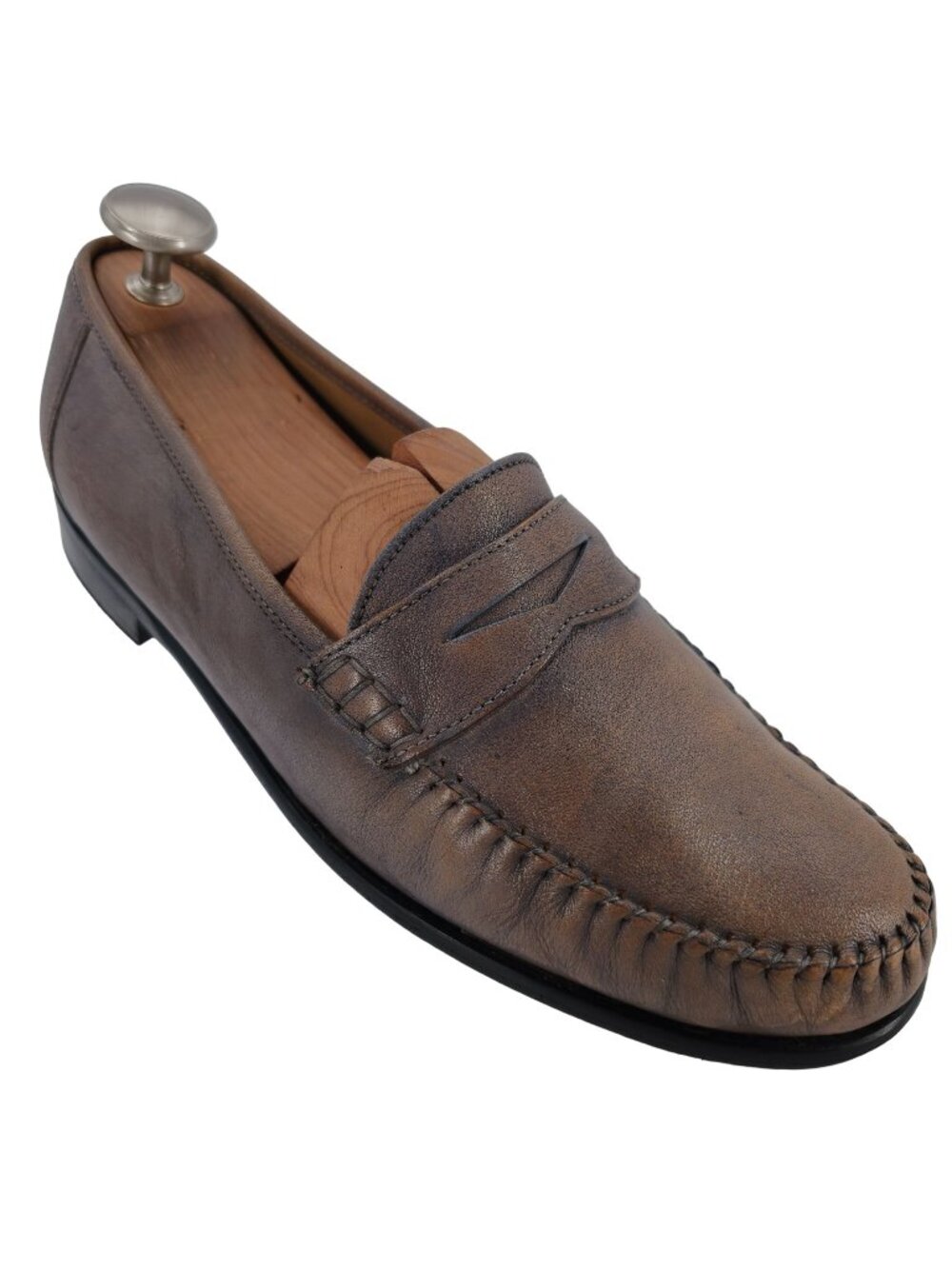 Johnston and Murphy Mens 11M Leather Moccasin Penny Loafers Dress Casual Shoes